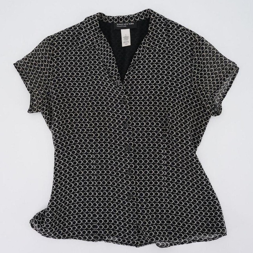 Vintage Jones New York Collection blouse in lightweight black silk